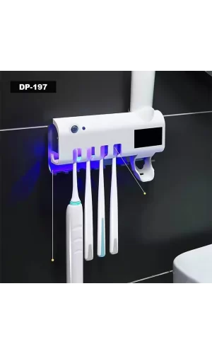 Uv Işıklı Otomotik Diş Macunu Sıkacağı Ve Diş Fırçası Tutacağı