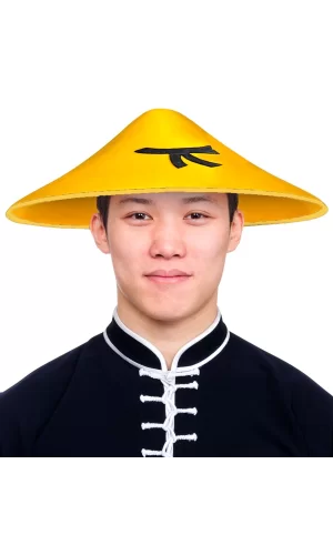 Uzak Doğu Asyalı Çin Japon Şapkası Sarı Renk
