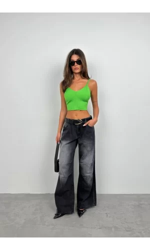 V Yaka Crop Bluz