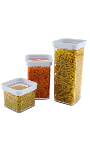 Vakumlu Kare Saklama Kabı - 1 Litre