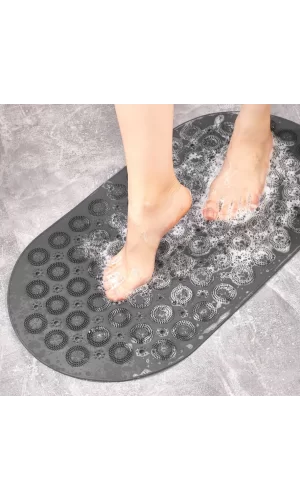 Vantuzlu Banyo Kaydırmaz Paspas- Tırtıklı Ayak Duş Matı Silikon Masaj Pedi