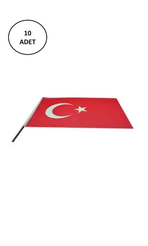 Vatan 30x45 cml Çitalı Ponje Türk Bayrağı 10 lu VAT.VT231