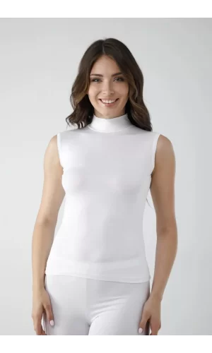 Vivaldi Kadın Beyaz Sıfır Kol Balıkçı Body 350