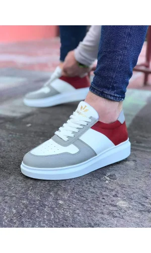 Wagoon WG011 Beyaz Kırmızı Erkek Casual Ayakkabı
