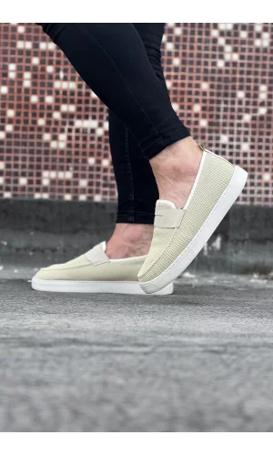 Wagoon WG061 Bej Triko Babet Erkek Casual Ayakkabı