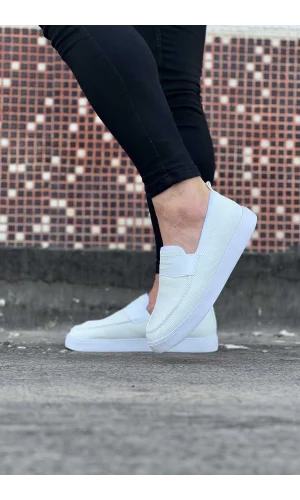 Wagoon WG061 Beyaz Triko Babet Erkek Casual Ayakkabı