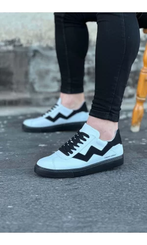 Wagoon WG160 Beyaz Siyah Erkek Casual Ayakkabı