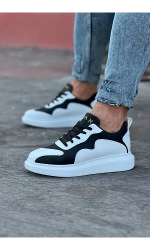 Wagoon WG301 Beyaz Siyah Erkek Casual Ayakkabı