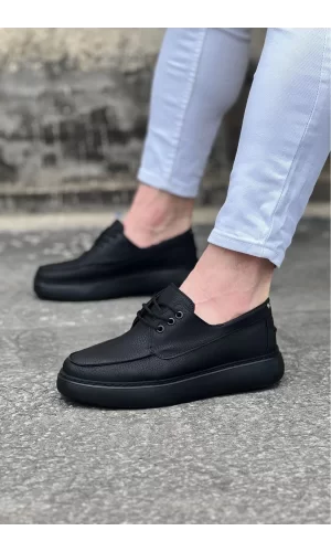 Wagoon WG508 Kömür Cilt Ortopedik Taban Erkek Casual Ayakkabı