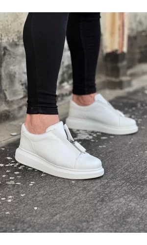 WG010 Beyaz Cilt Erkek Casual Ayakkabı