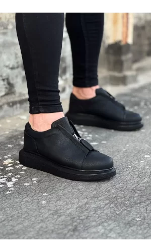 WG010 Kömür Cilt Erkek Casual Ayakkabı