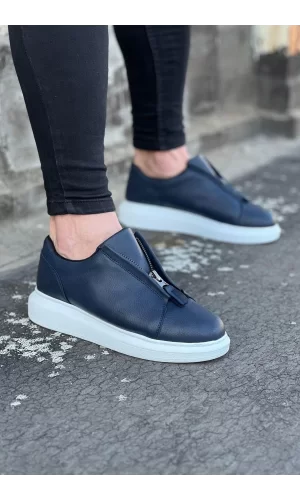 WG010 Lacivert Cilt Erkek Casual Ayakkabı