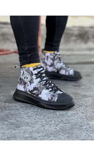 WG017 Acık Askeri Erkek Yarım Bilek Casual Ayakkabı