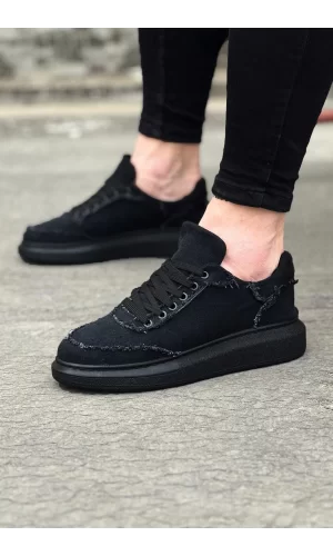 WG018 Kömür Kot Kumaş Erkek Casual Ayakkabı