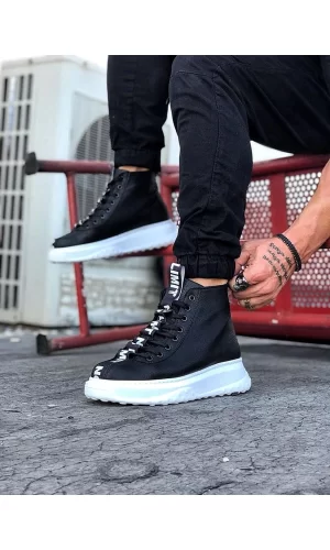 WG03 Siyah Casual Erkek Yarım Bilek Bot