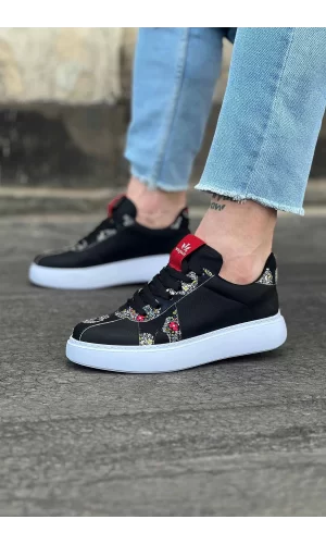 WG040 Siyah Kurukafa Erkek Casual Ayakkabı
