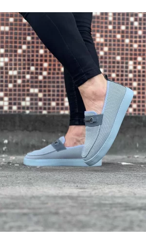 WG060 Gri Triko Babet Erkek Casual Ayakkabı