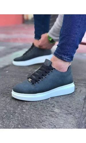WG08 Gri Düz Erkek Casual Ayakkabı