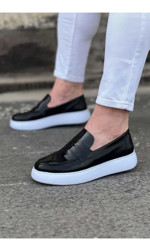 WG161 Siyah Rugan Erkek Casual Ayakkabı