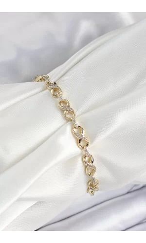 Xuping Pirinç Sonsuzluk Model Gold Renk Kadın Bileklik