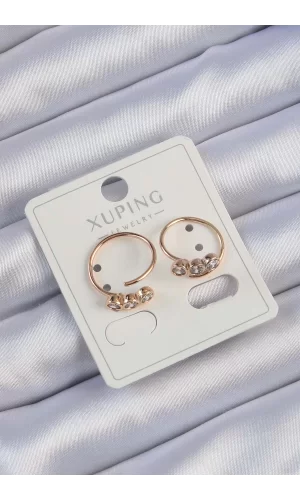 Xuping Rose Renk Zirkon Taşlı Su Yolu Küpe