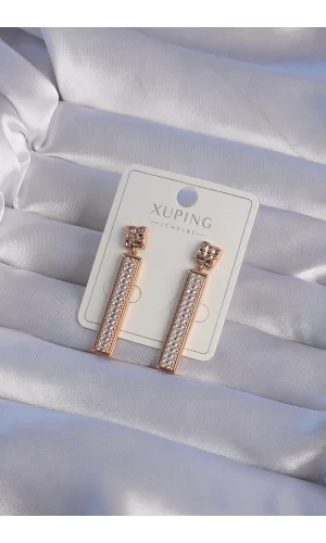 XUPİNG Rose Renk Zirkon Taşlı Su Yolu Küpe