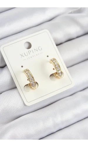 Xuping Zirkon Taşlı Halka Model Gold Renk Kadın Küpe