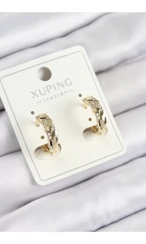 Xuping Zirkon Taşlı Halka Model Gold Renk Kadın Küpe