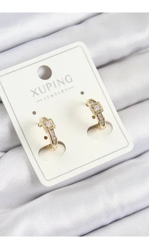 Xuping Zirkon Taşlı Kemer Model Gold Renk Kadın Küpe