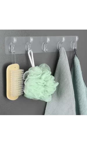 Yapışkanlı 5 Kancalı Askı