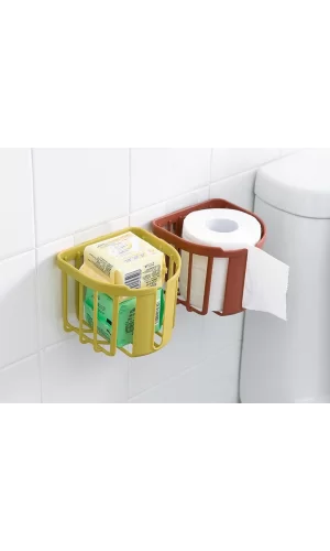 Yapışkanlı Çok Fonksiyonlu Banyo Organizeri BEYAZ
