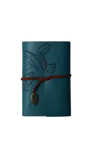 Yaprak Desenli Deri Defter