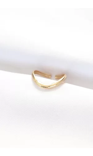 Yassı Gold Renk Ayarlanabilir Yüzük