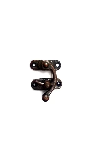Yay Gözü, Ahşap Kutu Klipsi - Küçük 28x33 Mm, Antik, 1 Adet