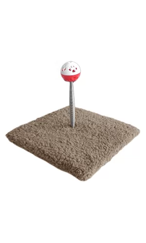Yaylı Toplu Hacıyatmaz Kedi Aktivite Oyuncağı 16-20 cm Taba