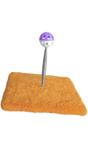 Yaylı Toplu Hacıyatmaz Kedi Aktivite Oyuncağı 16-20 cm Turuncu