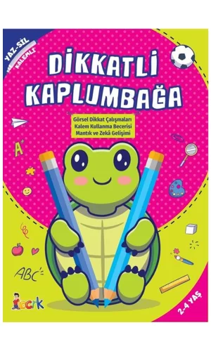 Yaz-Sil Kitapları Dikkatli Kaplumbağa
