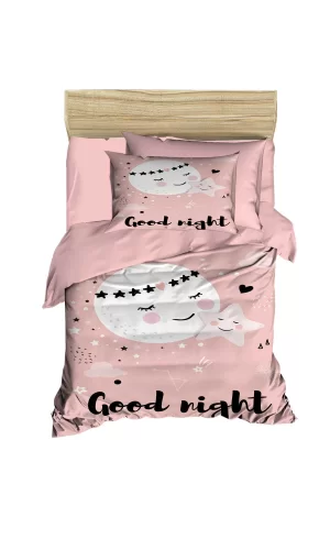 Yenidoğan Kız Bebek Nevresim Takımı &#37;100 Pamuklu Good Night