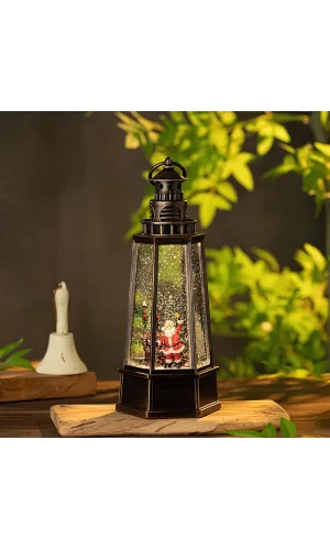 Yılbaşı Temalı Işıklı Müzikli Kar Küresi Model 5