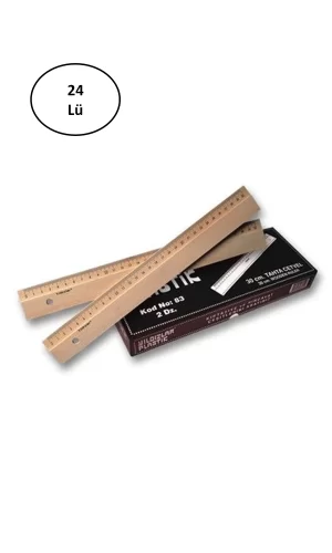 Yıldızlar 30 Cm Tahta Cetvel 24lü