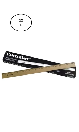Yıldızlar 50 Cm Tahta Cetvel 24lü