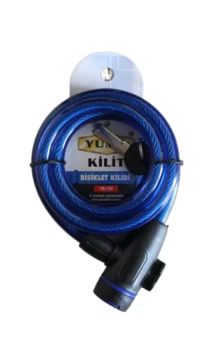 Yuma Ym- 734 150cm  Mavi Bisiklet Kilidi