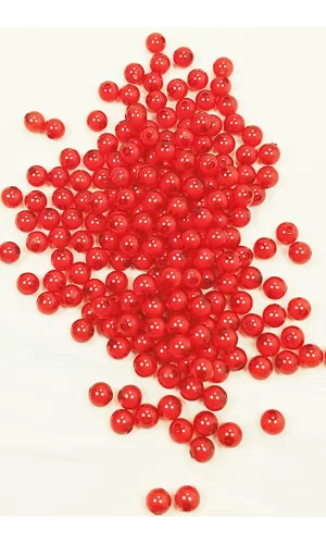 Yuvarlak Boncuk İçten Boncuklu Bileklik Çanta Boncuğu 8 mm 50 gr Kırmızı - BNC473