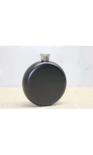 Yuvarlak Tekli Matara 5 Oz Siyah