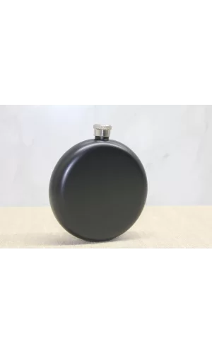 Yuvarlak Tekli Matara 8 Oz Siyah