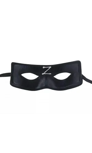 Zorro Maskesi Z Baskılı Lastikli