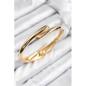 Pirinç Kesik Model Gold Renk Kadın Kelepçe