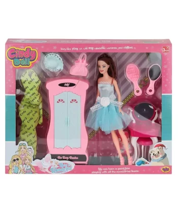 02453 Cindy Doll Dolaplı Makyaj Masalı Bebek -oydaş Oyuncak