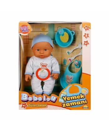 030021 Sunman, Bebelou Yemek Zamanı Sesli Bebek Seti 35 Cm / +3 Yaş