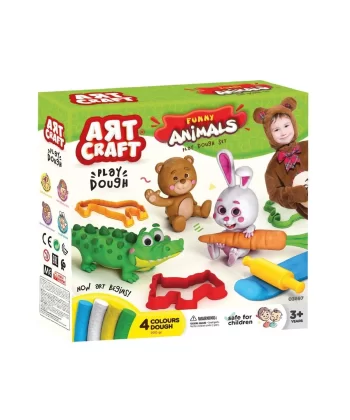 03697 Art Craft Eğlenceli Hayvanlar Hamur Set 200 Gr